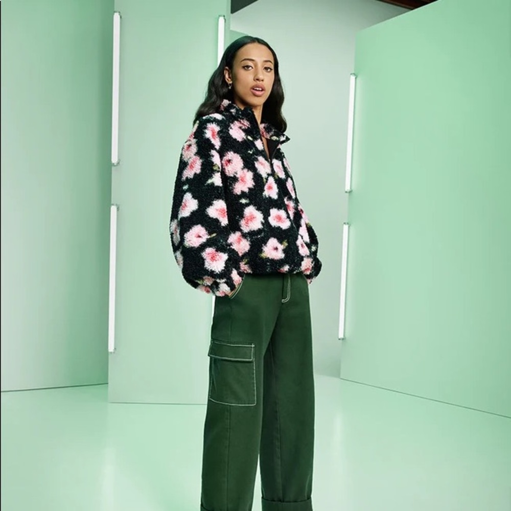 Sandy Liang x Target Floral Print Sherpa Jacket